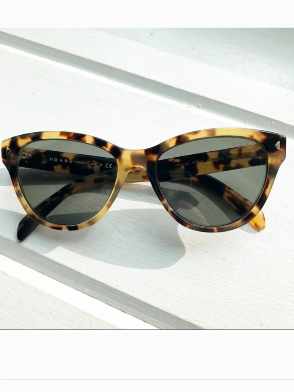 Prada Cat Eye Glasses in Havana Tortoise Shell